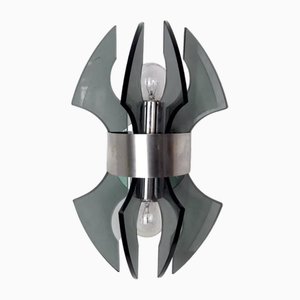 Wall Light in Cut Murano Glass from Veca, Italy, 1970