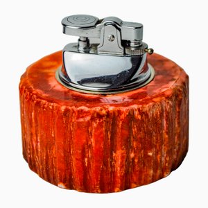 Red Alabaster Lighter by Romano Bianchi, Italy, 1970