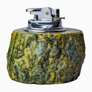 Green Alabaster Lighter by Romano Bianchi, Italy, 1970