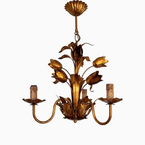 Hollywood Regency Tulip Kronleuchter Banci Firenze zugeschrieben, Italien, 1950er