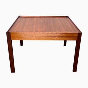 Mid-Century Teak and Walnut Couch Side Table, 1960s