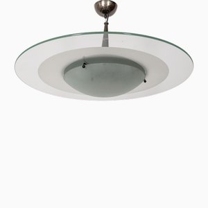 Vintage Italian Hanging Light in Glass and Crystal, 1960s
