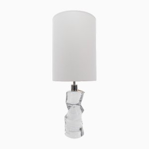 Scandinavian Glass Table Lamp by Olle Alberius for Orrefors, 1960s