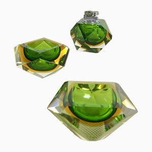 Vintage Italian Murano Glass Smoking Set, 1960s, Set of 3