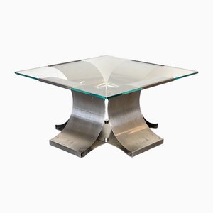 Coffee Table in Steel by François Monnet, 1970s