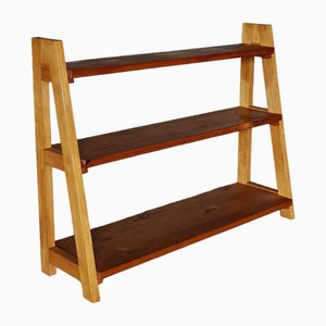 Vintage Swedish Pine and Elm Display Shelf by Axel Einar Hjorth for Nordiska Kompaniet, 1930s