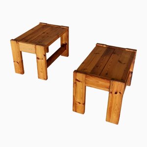 Tavolini in pino di Axel Einar Hjorth per Nordiska Kompaniet, Svezia, anni '30, set di 2