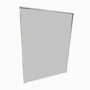 Large Antique French Painted Plain Bistro Mirror, 19th Century