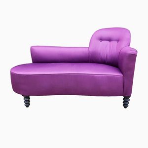 Chaise Longue en Satin Violet, 1930s
