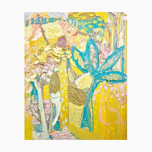 Paul Wadsworth, Sitting Under The Banana Leaves, Oil Painting, 2024