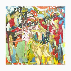 Paul Wadsworth, Circus Trapeze, Pintura al óleo, 2024