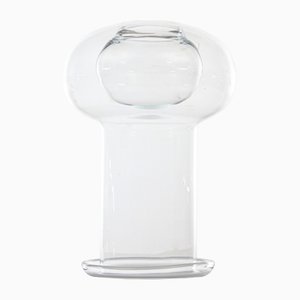 Scandinavian Blown Glass Candle Holder from Holmegaard Glasværk, 1950s