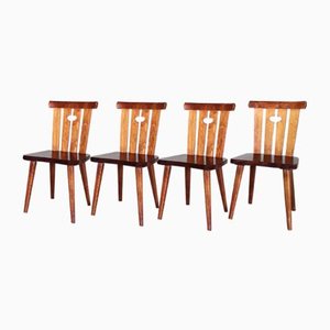 Schwedische Vintage Esszimmerstühle aus Oregon Pine von Cabinetmakers Karl Andersson & Söner, 1940er, 4er Set