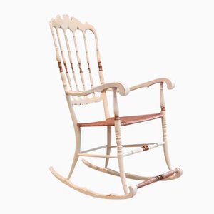 Italian Chiavarina Rocking Chair, 1950s