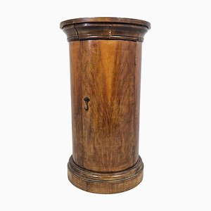 Wooden Cylinder Bedside Table, 1950s