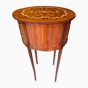 Louis XV Narrow Bedside Tables in Marquetry, Set of 2