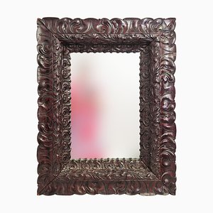 Mirror with Richly Carved Wooden Frame, 1600s