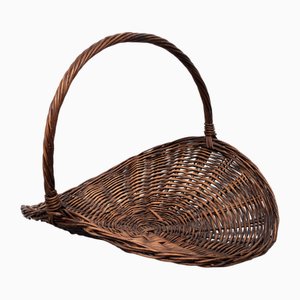 Vintage Rattan Magazine Holder, the Netherlands, 1960s