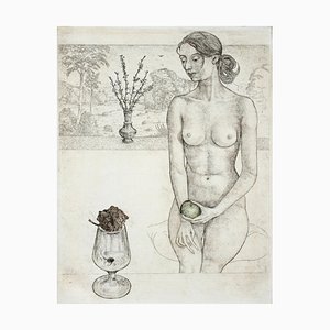 Leszek Rózga, Two Apples, Etching on Paper, 1973