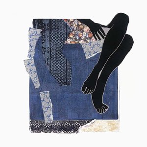 Jowita Wallner, Untitled, Linocut & Collage on Paper, 2004