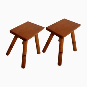 Vintage Small Side Tables, 1950s, Set of 2