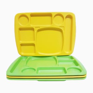 Space Age TV Dinner Trays by Bismuth, Paris, 1970s, Set of 4