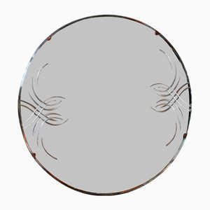 Miroir Art Déco Rond Biseauté avec Volets