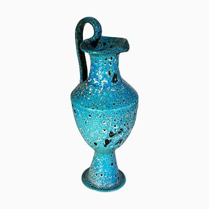 PETIT VASE EN Emaux de Limoges Camille FAURE  Fougères  & 12 cm de