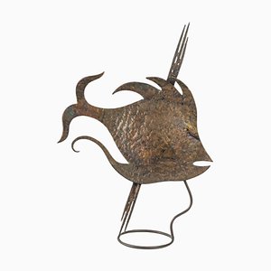 Fish Sculpture in Wrought Iron, 1930