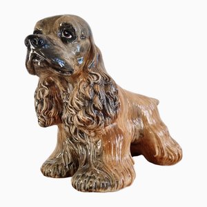 Mid-Century Ceramic Dog Statue, Italy, 1980s