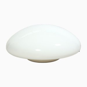 Murano White Glass Ceiling Light, 1970s