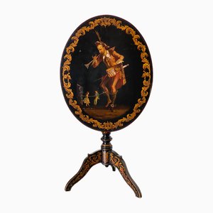 Table Basse en Bois Peint, France, Milieu du XIXe Siècle