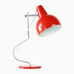 Midcentury Lidokov L193 Table Lamp in Red Metal by Josef Hurka, 1960s
