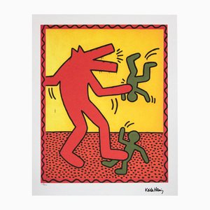 After Keith Haring, Untitled, Limited Offset Print, 1970s, Ink & Paper