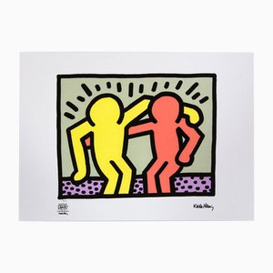 After Keith Haring, Best Buddies, High End Offset Print, 1970s, Ink & Paper