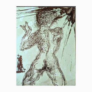 Salvador Dali, Nudo 3, Litografia a colori originale, 1967