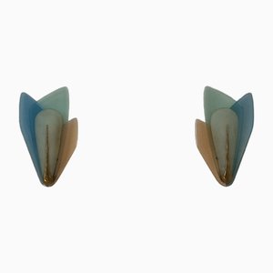 Large Wall Sconces by Max Ingrand for Fontana Arte, 1955, Set of 2