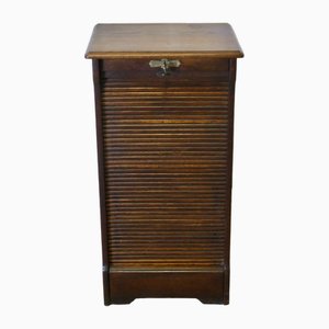 Meuble de Rangement Art Déco avec Façade Tambour en Chêne, 1890s