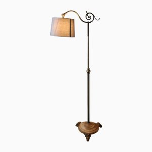 Mid-Century Rams Head Tilting Floor Standing Reading Lamp by David Hunt, 1960s
