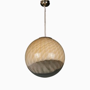 Lampada a sospensione grande vintage in vetro di Murano di Veart, Italia, anni '70