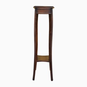 Colonna floreale vintage in legno, anni '90