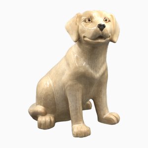 Ceramic Golden Labrador Puppy Figurine, 1980s