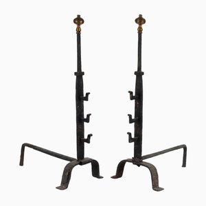 Wrought Iron Andirons