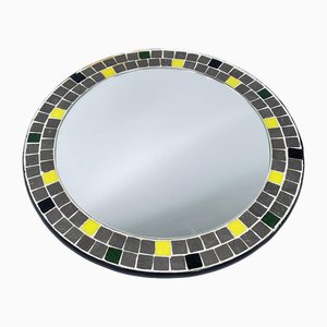 Runder Mid-Century Wandspiegel aus Mosaik, 1970er