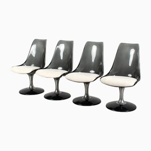 Acrylic Tulip Chairs by Chromcraft, Set of 4
