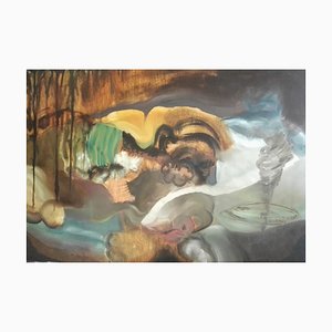 Stefano Mazzolini, Nuvoly, 1996, Olio su tavola