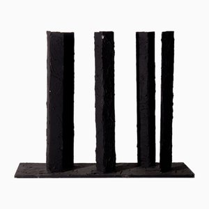 Mario Brunelli, Escultura posmoderna, 1980, Hierro y madera