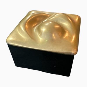 Scatola laccata in bronzo e Cina di Monique Gerber, anni '70
