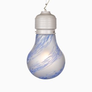 Plafonnier en Forme d'Ampoule Soufflé à la Main par Due P, Italie, 1980s
