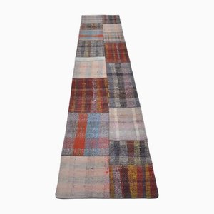 Turkish Natural Wool Kilim Runner Rug, 1960s
